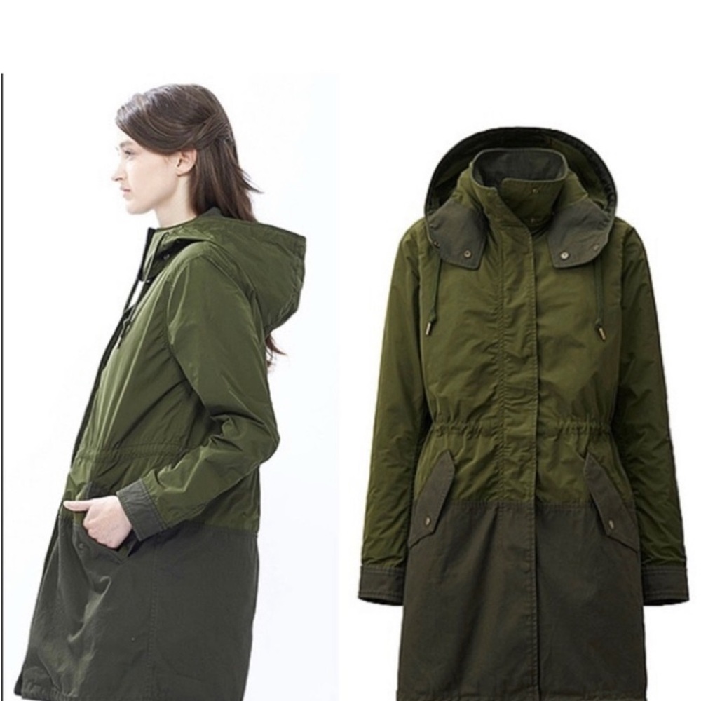 Uniqlo | Tech Olive Green Military Utility Jacket with Removable Lining